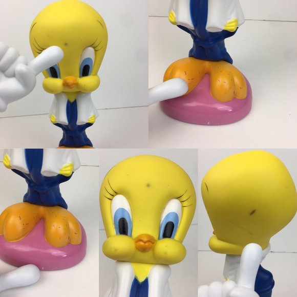 Tweety Bird Bubble Bath Bottle‎ Vinyl Zippered Pencil Case Small Lady Bug Plush - Picture 6 of 9